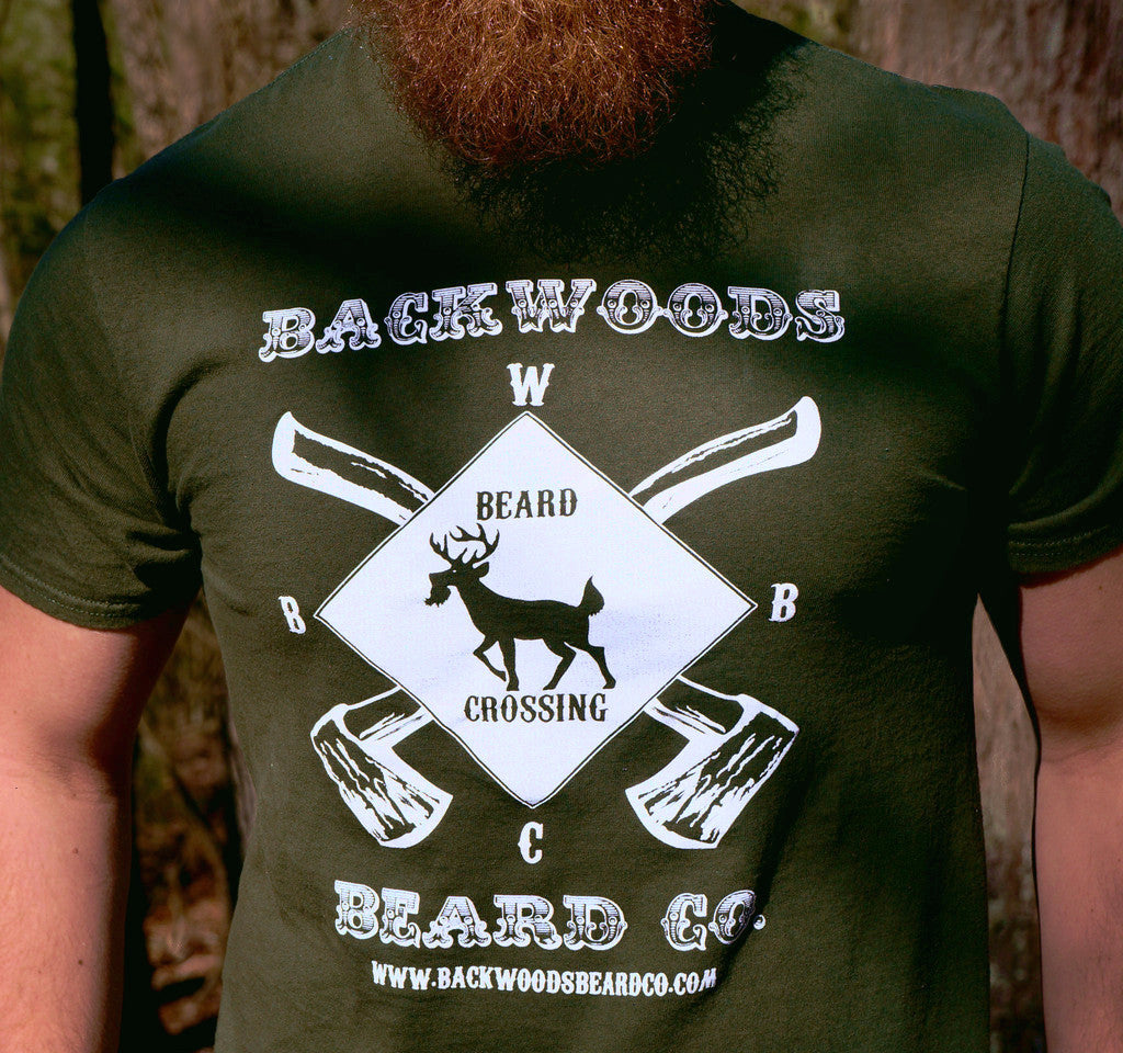 Beard Crossing Tshirt- OD Green
