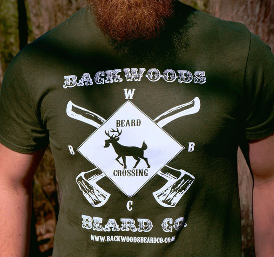Beard Crossing Tshirt- OD Green